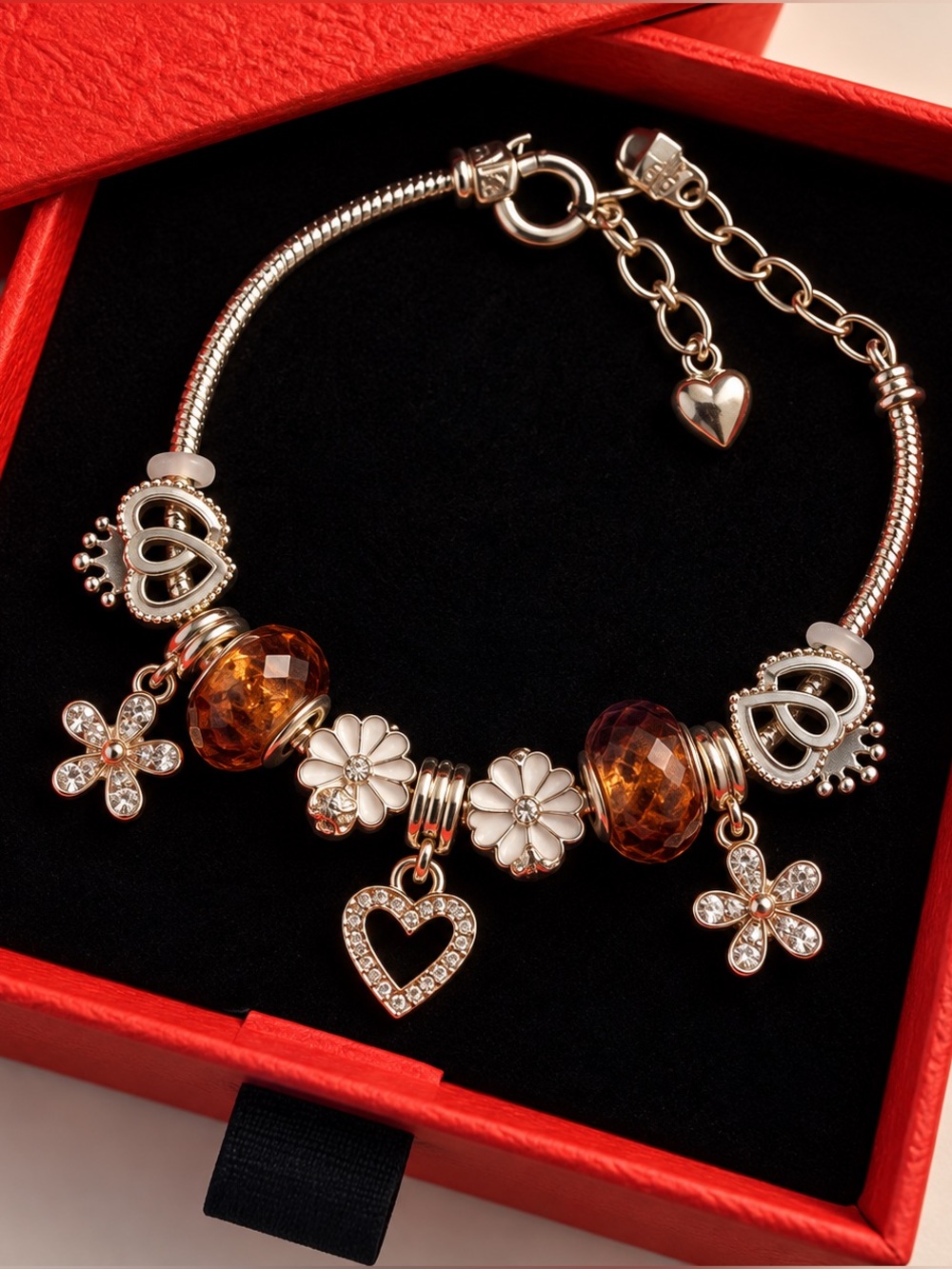 Crystal Charm Bracelet - Women Jewelry